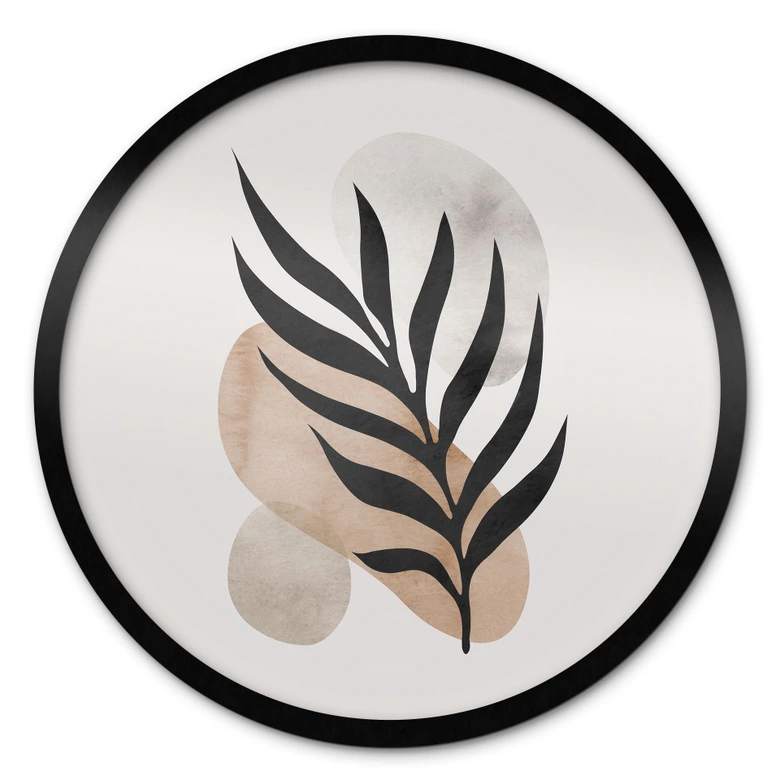 Póster Silueta botánica con geometría ornamentada - Costa - Redondo 