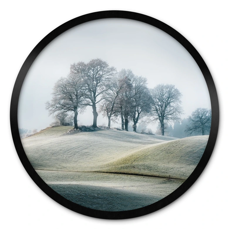 Poster Frostige Hügellandschaft - Eisenmann - Rund 