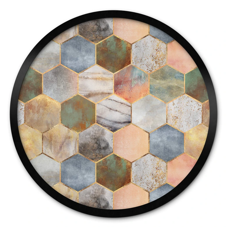 Plakat Fredriksson - Marmur i masa perłowa - Okrągły 