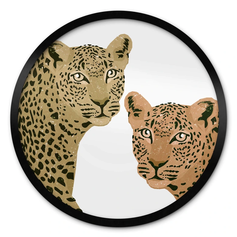 Poster Goed Blauw - Die Leoparden - Rund 