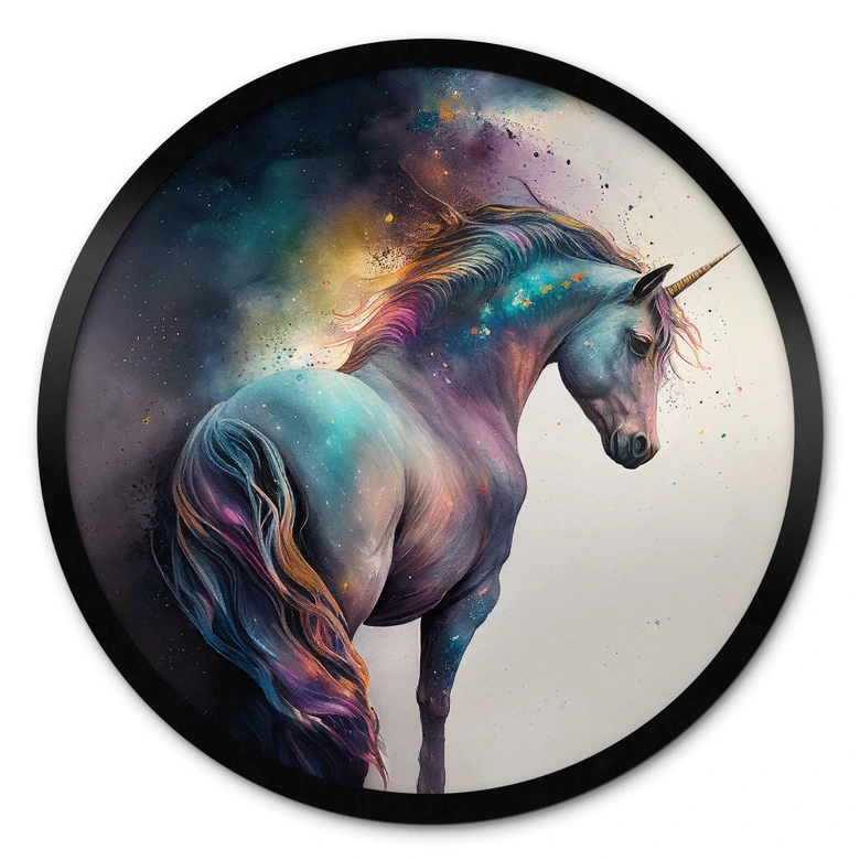 Poster Heine - Magisches Einhorn - Astro Cruise - Rund 