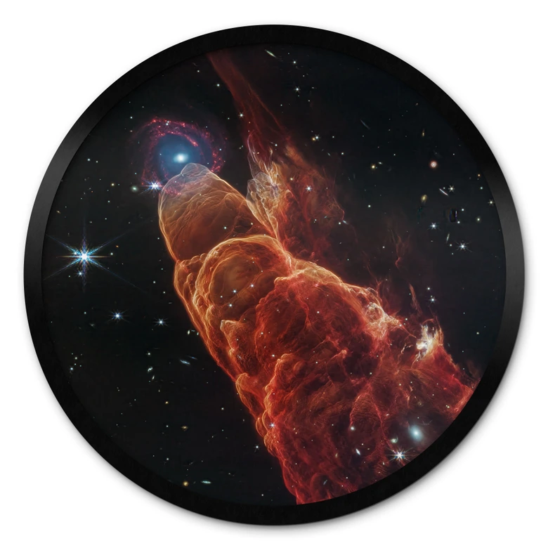 Poster James Webb Telescoop - Kosmische orkaan Herbig Haro 49/50 - Rond 