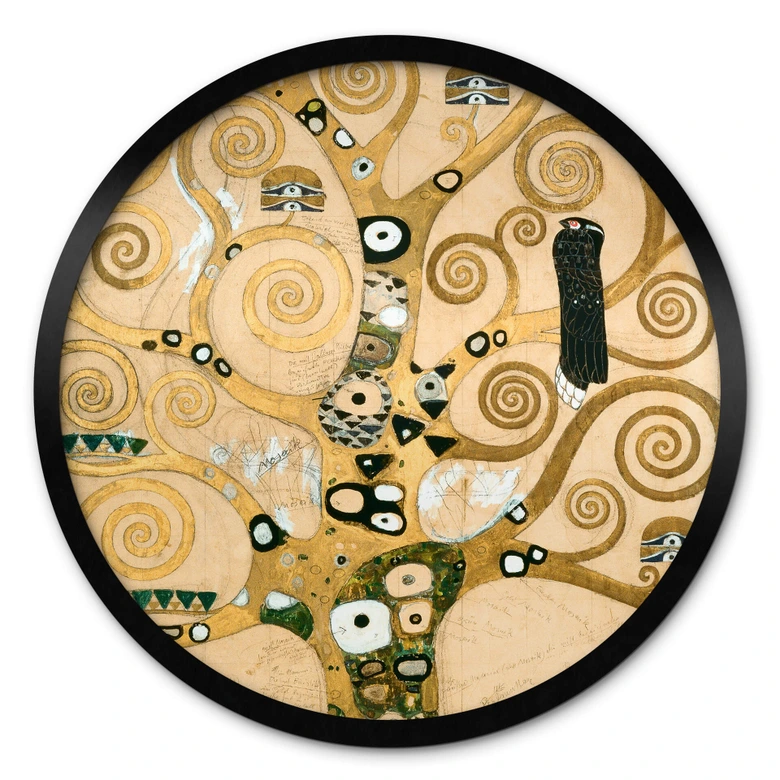 Poster Klimt - Der Lebensbaum - Rund 