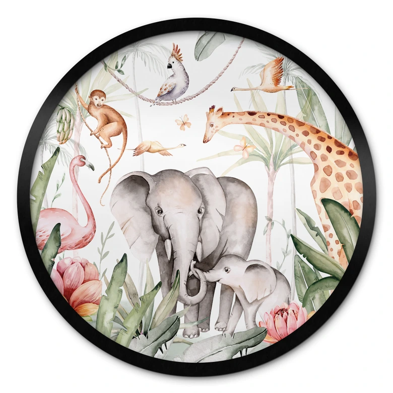 Poster Afrikaanse dieren in het regenwoud - Kvilis 