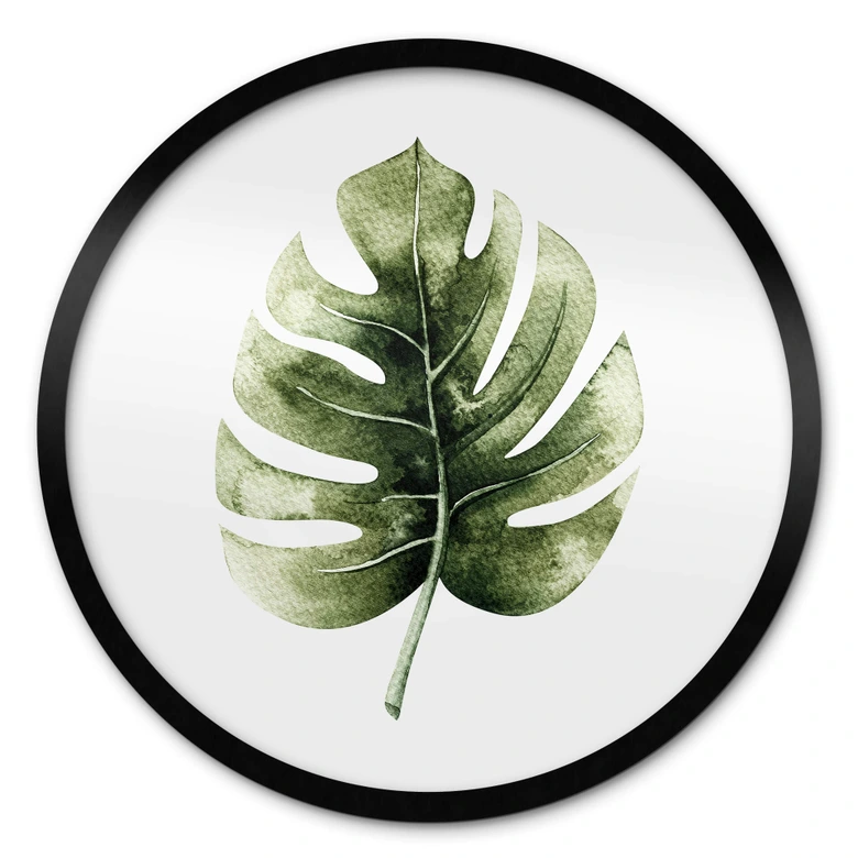 Poster Kvilis - Monstera Leaf - Rund 