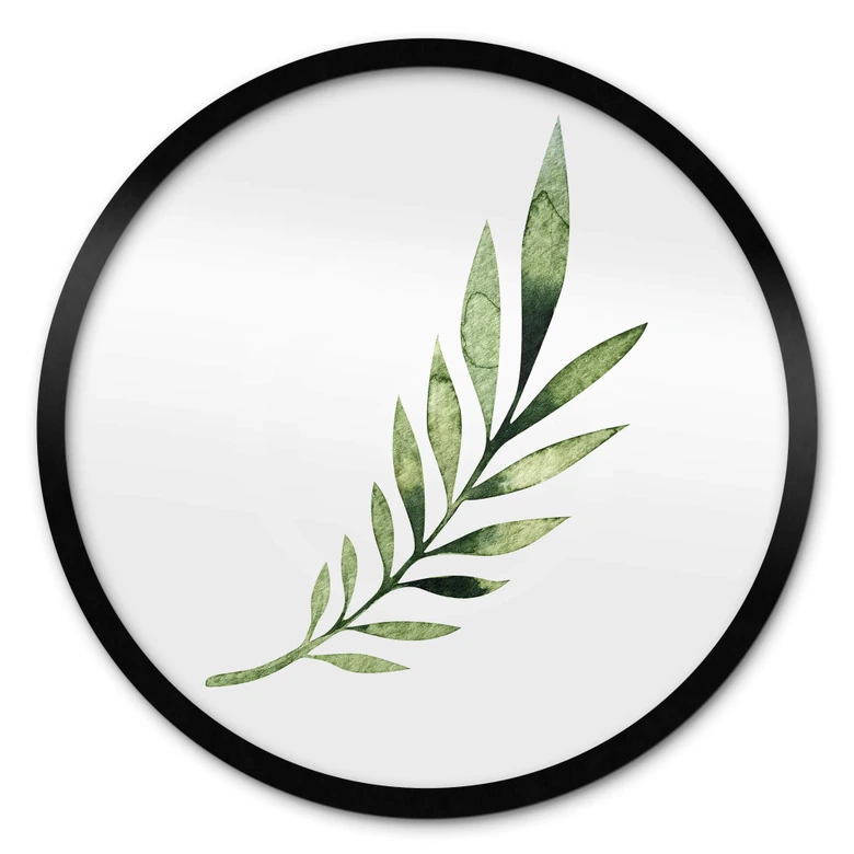 Poster Kvilis - Palm Leaf - Rund 