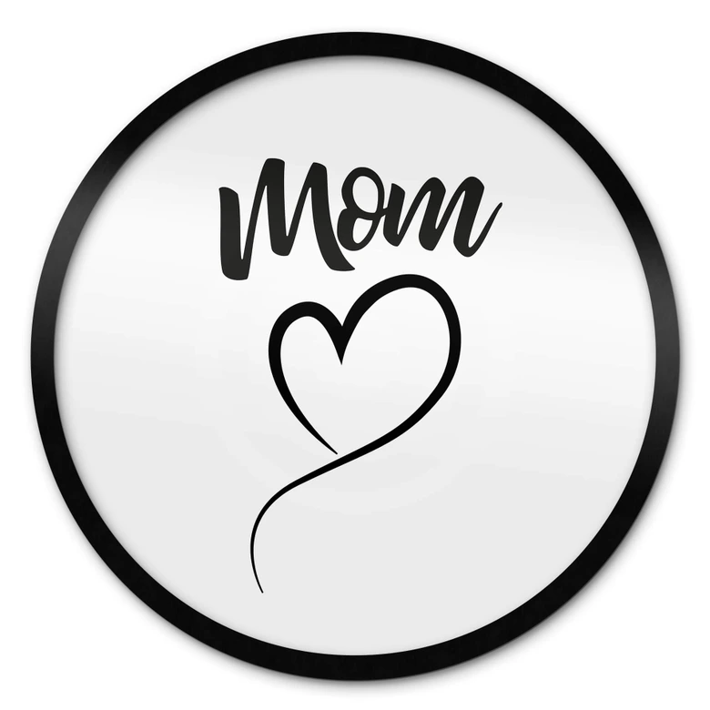 Poster Mamma Hjärta - Rund 