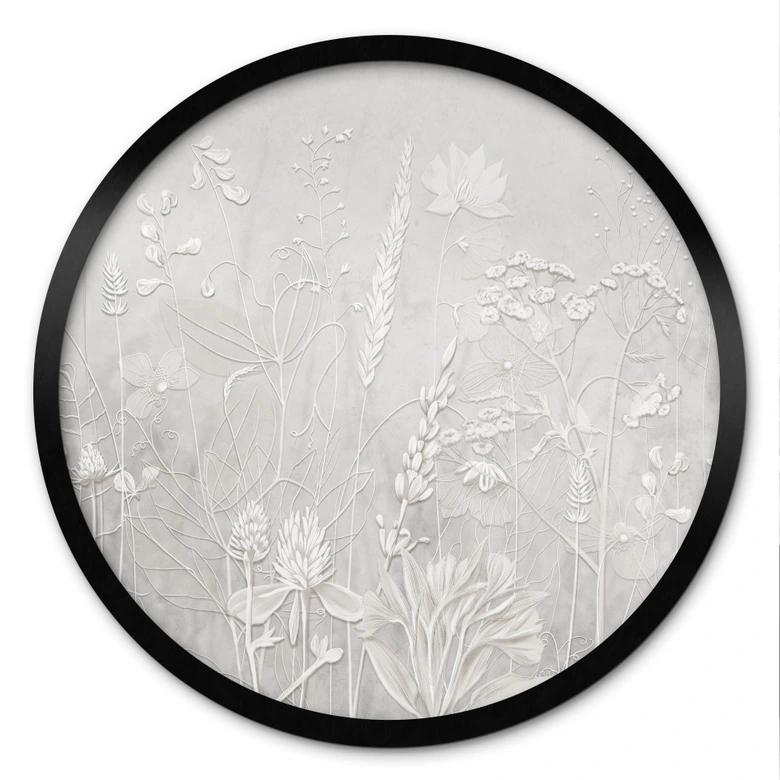Poster planten in wit in modern ontwerp - Ms Tiff - Rond 