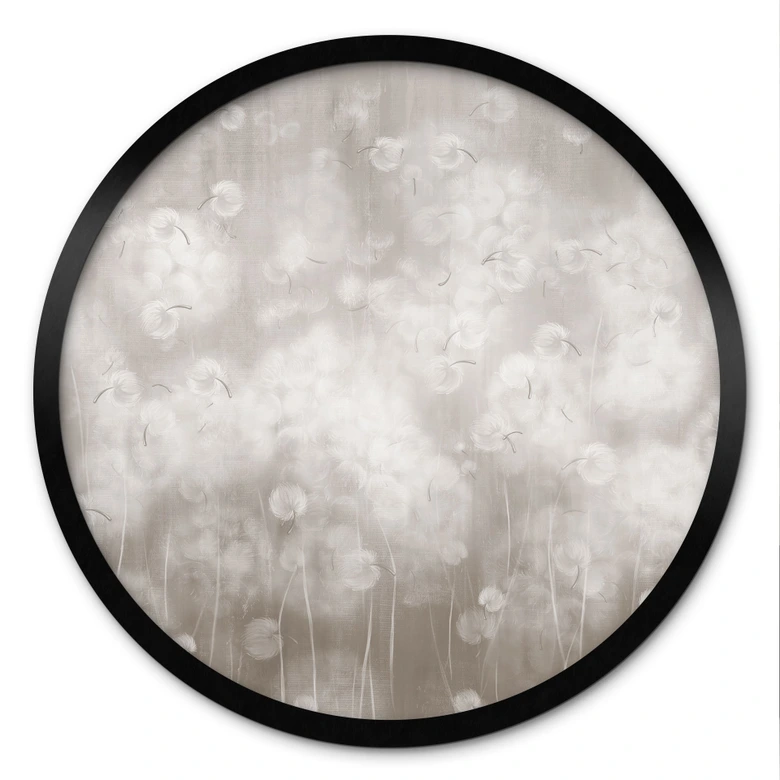 Poster Pusteblumen Traum in Beige - Ms Tiff - Rund 