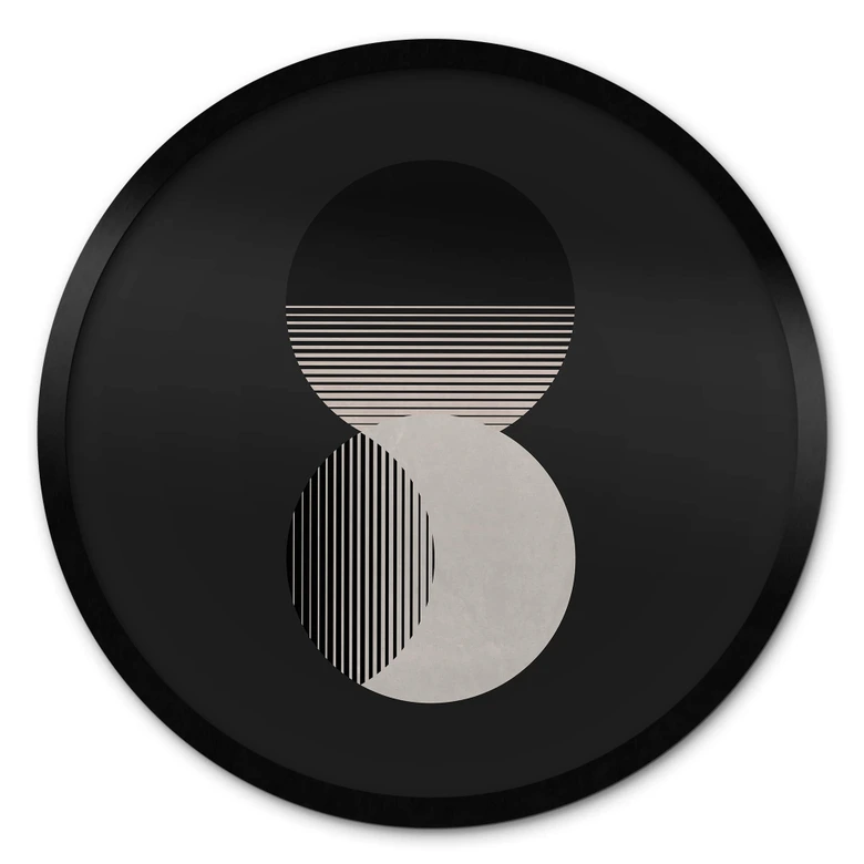 Poster Orara Studio - Måne och sol - Rund 