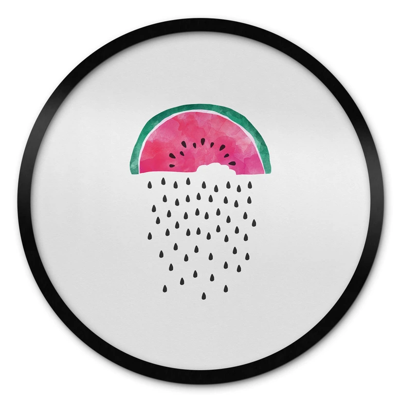 Poster Orara Studio - Wassermelonen Regen - Rund 