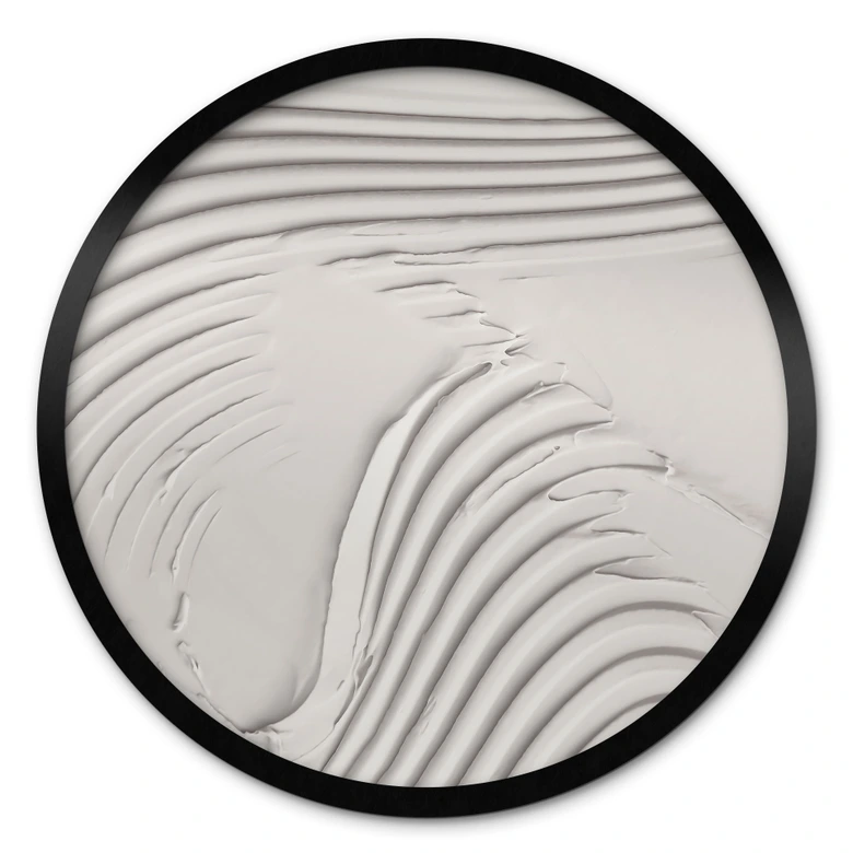 Plakat Miękkie struktury w kolorze beżowym - Pictufy Studio - Okrągły 