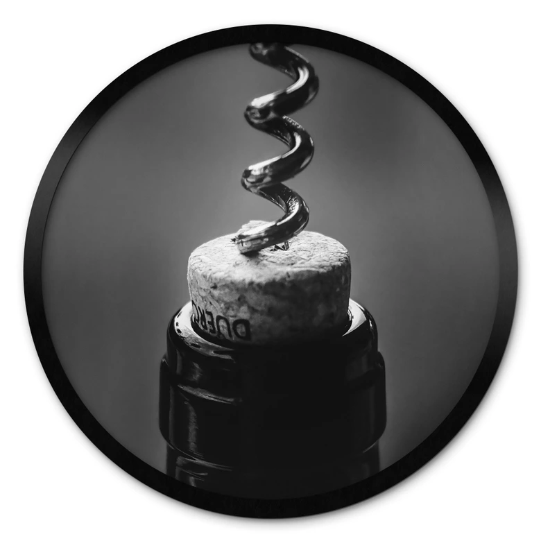 Poster Wijn met kurkentrekker - Pictufy Studio 