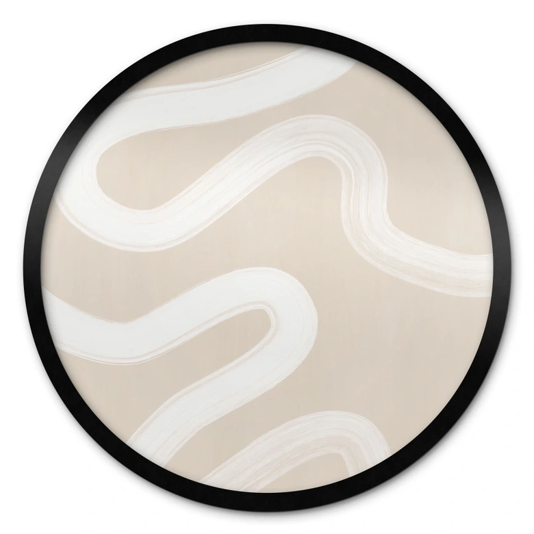 Poster One Line Art - Mild ström - Ristova - Rund 