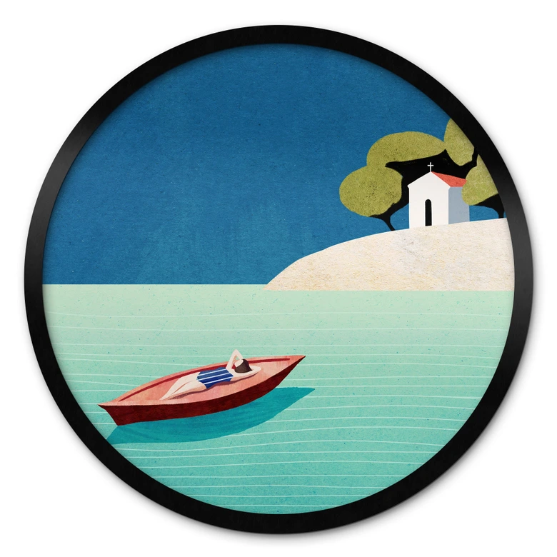 Poster Siesta im Sommer - Rivers - Rund 