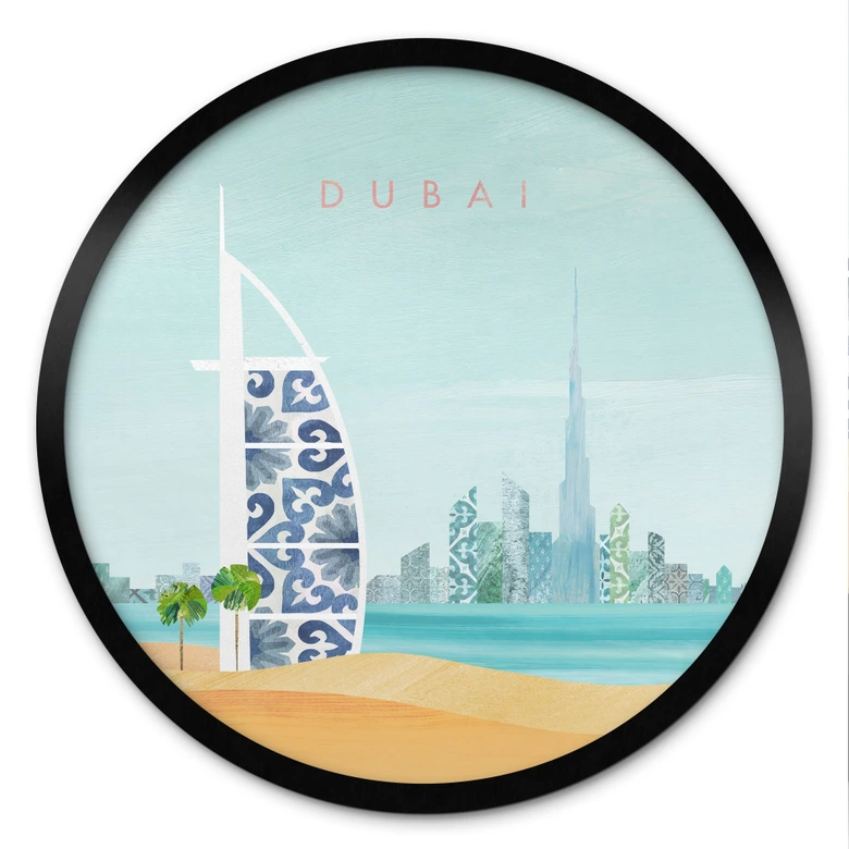 Plakat Dubai Beach - Burj Al Arab - Rivers - Rundt 