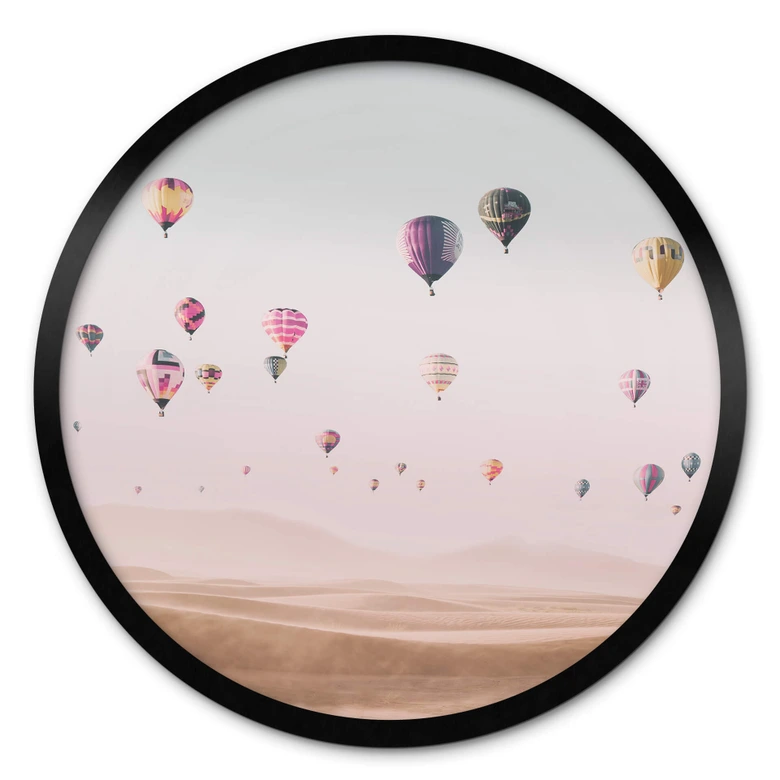 Poster Sisi & Seb - Heißluftballon - Rund 