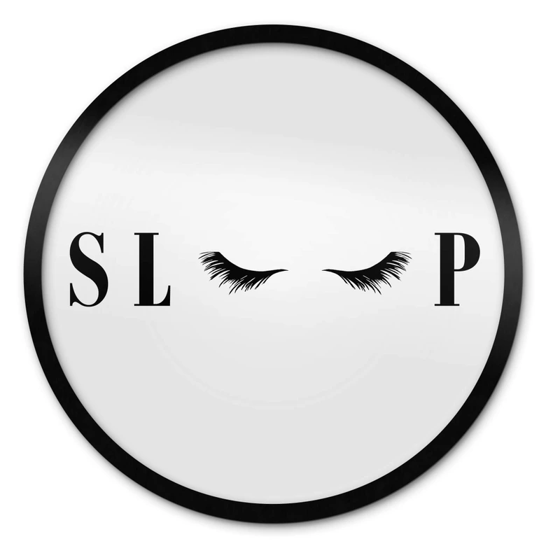 Poster Sleep für das Schlafzimmer - Rund 