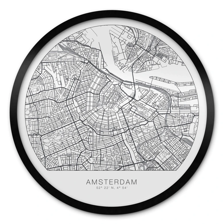 Poster Plan de la ville d'Amsterdam 