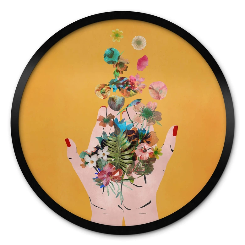 Plakat Treechild - Colorful flowers in Frida's hands 