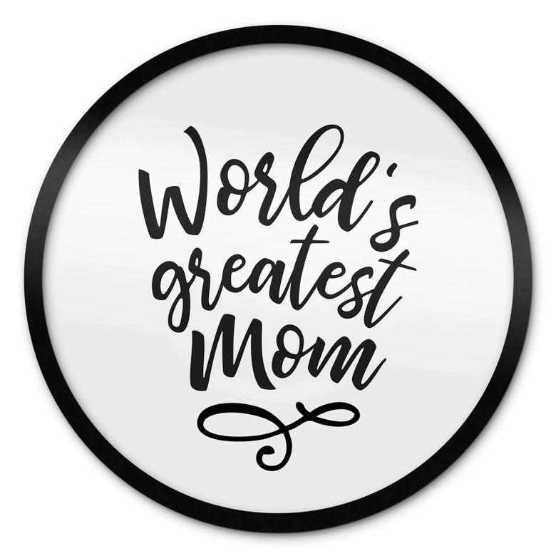 Poster Världens bästa mamma - Rund 
