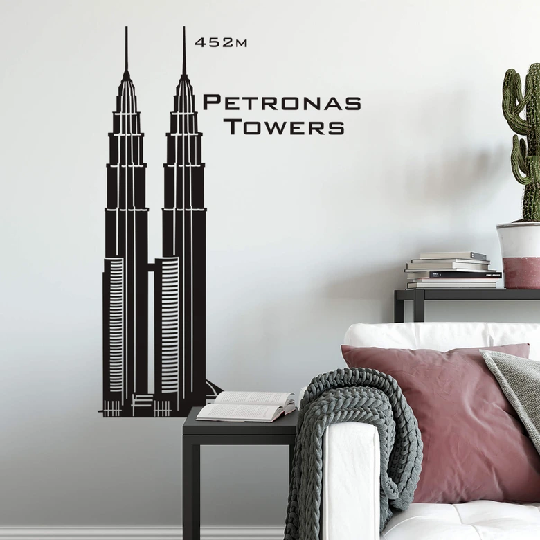 Wandtattoo Petronas-Towers 