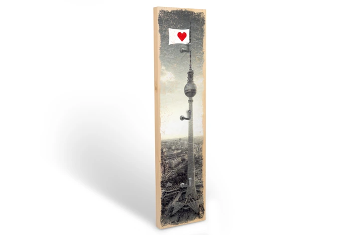 Sleutelbord I love Berlin + 3 Haken 