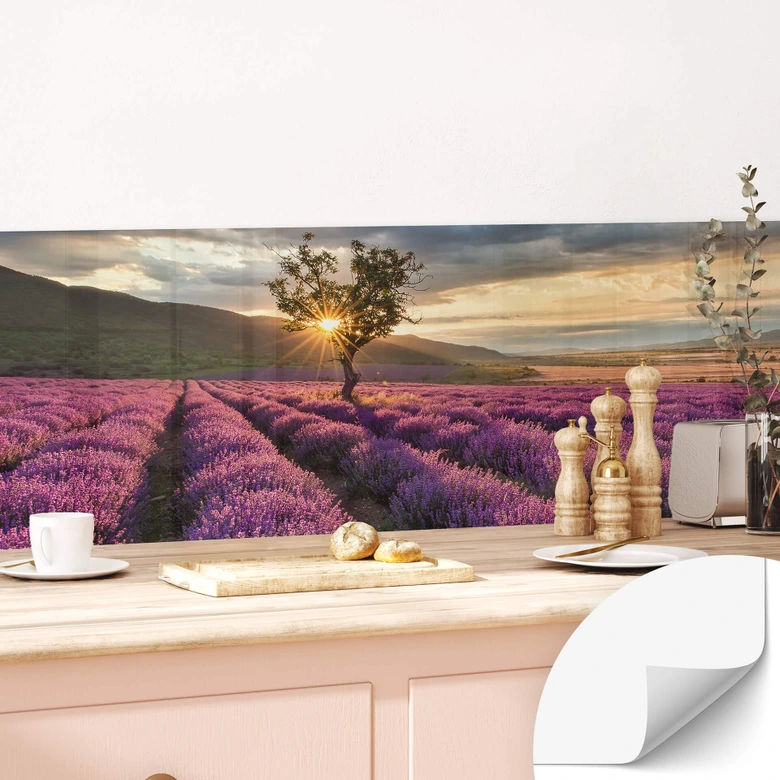 Zelfklevende Keukenachterwand Lavendel in de Provence 