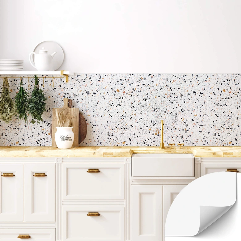 Selbstklebende Küchenrückwand Terrazzo - aus der Cosy Kollektion 