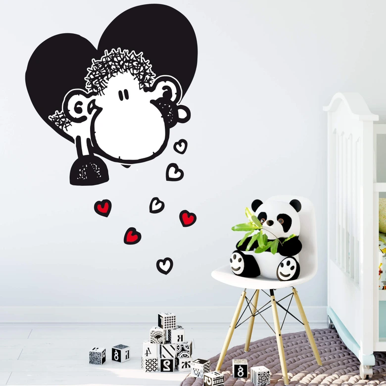 Wandtattoo sheepworld Schaf im Herz 