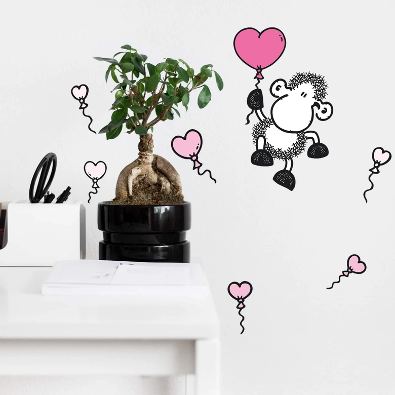 Wandtattoo sheepworld Schaf mit Ballons 