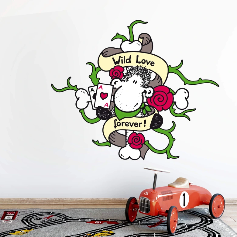Sheep World Wild Love Forever Wall sticker 