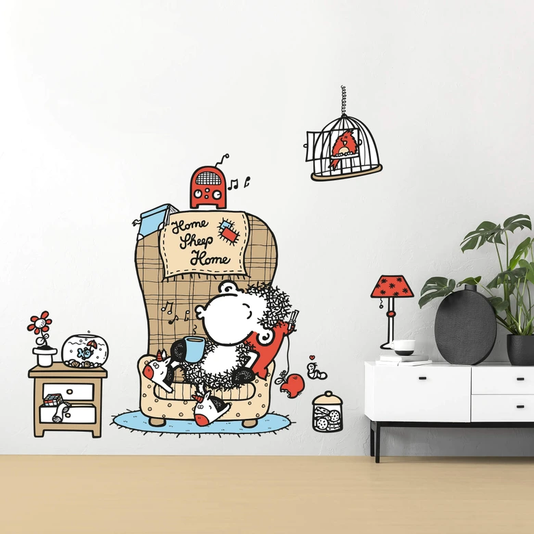 Sheepworld Home Sheep Home Wall Sticker 