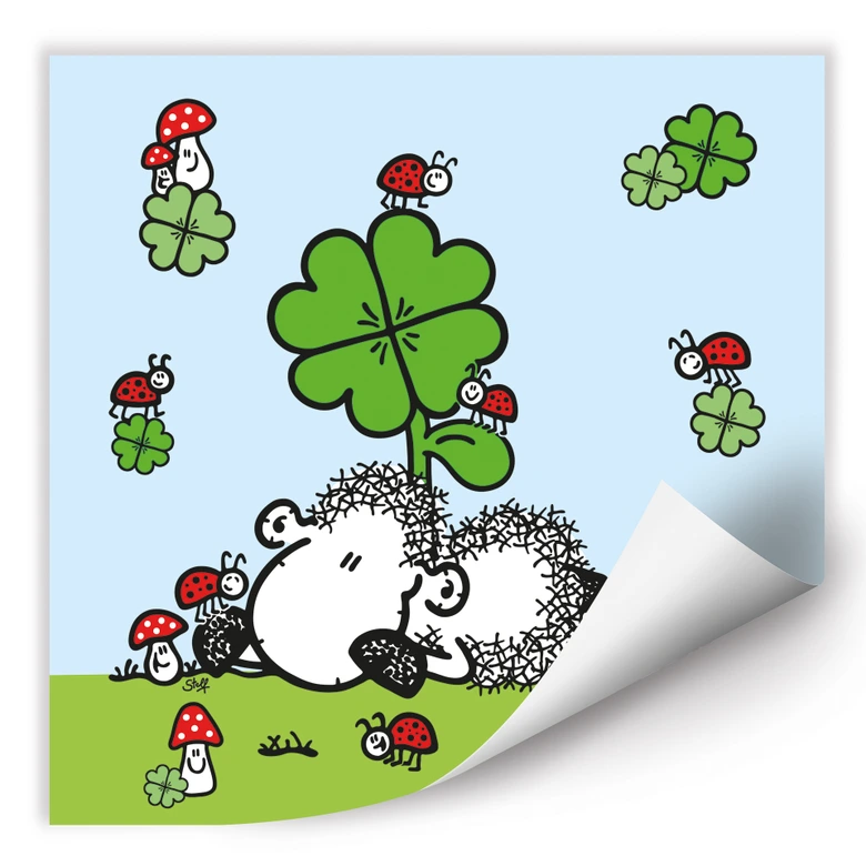Wallprint - sheepworld Glücksschaf 