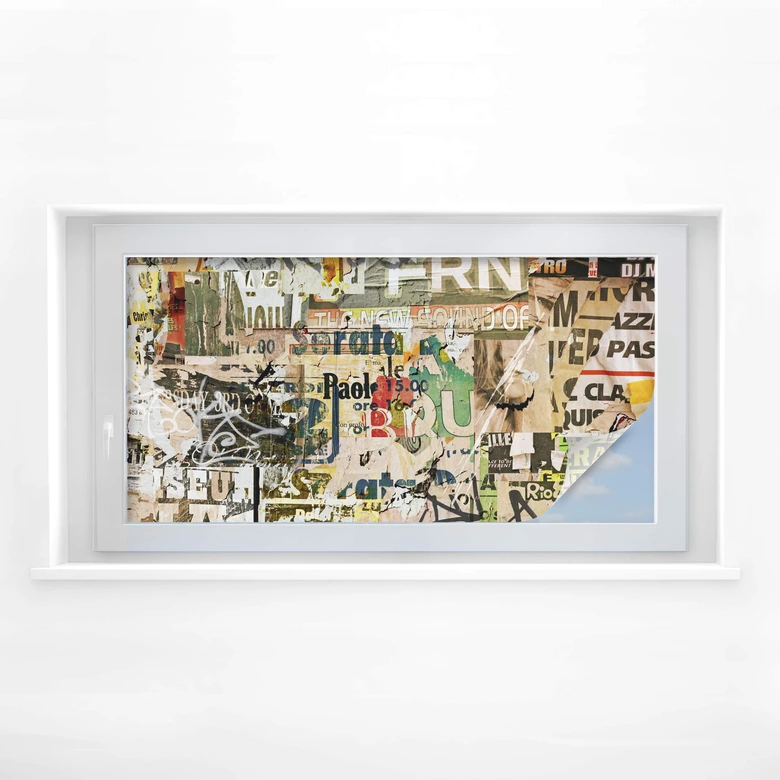 Raamfolie Gescheurde poster   