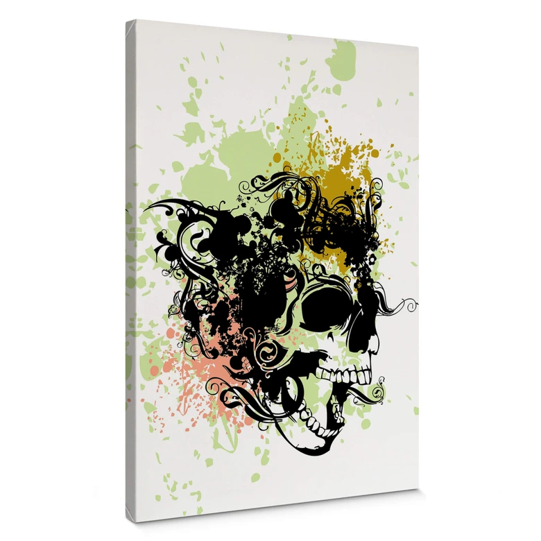 Leinwandbild Skull Tribal 