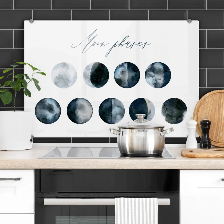 Spritzschutz Moon Phases 