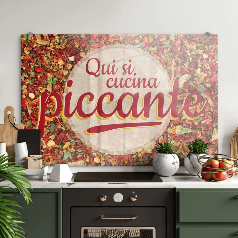 Spritzschutz qui si cucina piccante 