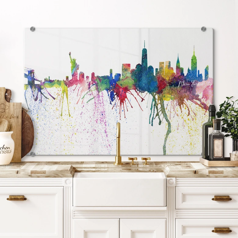 Spatscherm Bleichner - New York Aquarel 