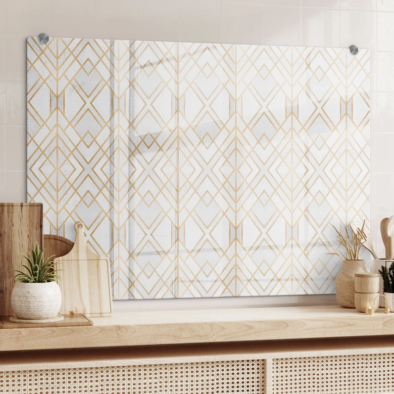 Spritzschutz Fredriksson - Goldene Geometrie 
