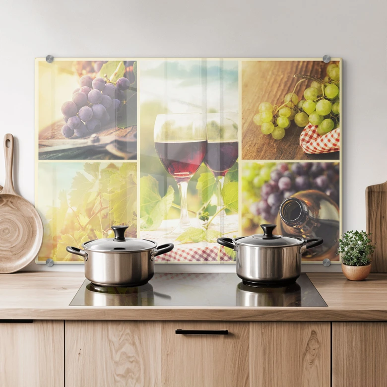 Spatscherm Wijn Collage 