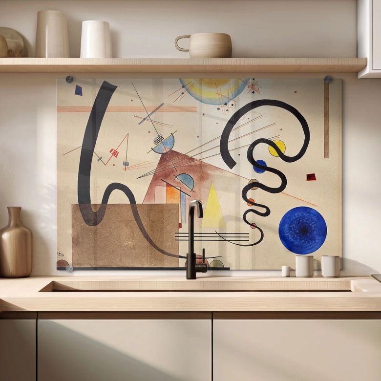 Spritzschutz Kandinsky - Zwei Bewegungen 