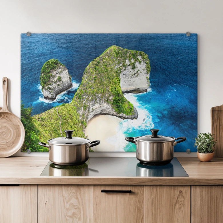 Kitchen Splashback rocky coast of Nusa Penida - Hugonnard 