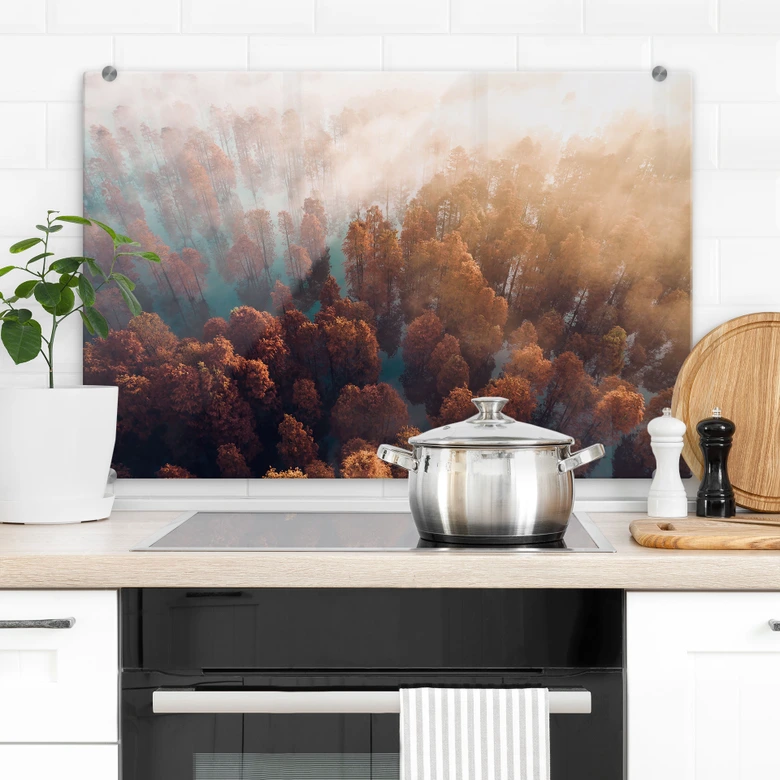 Crédence Forêt d'automne dans le brouillard - Ioricon 