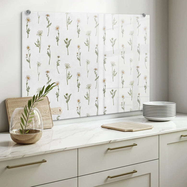 Spritzschutz Wiesenromantik mit Feldblumen - Kikki Belle 