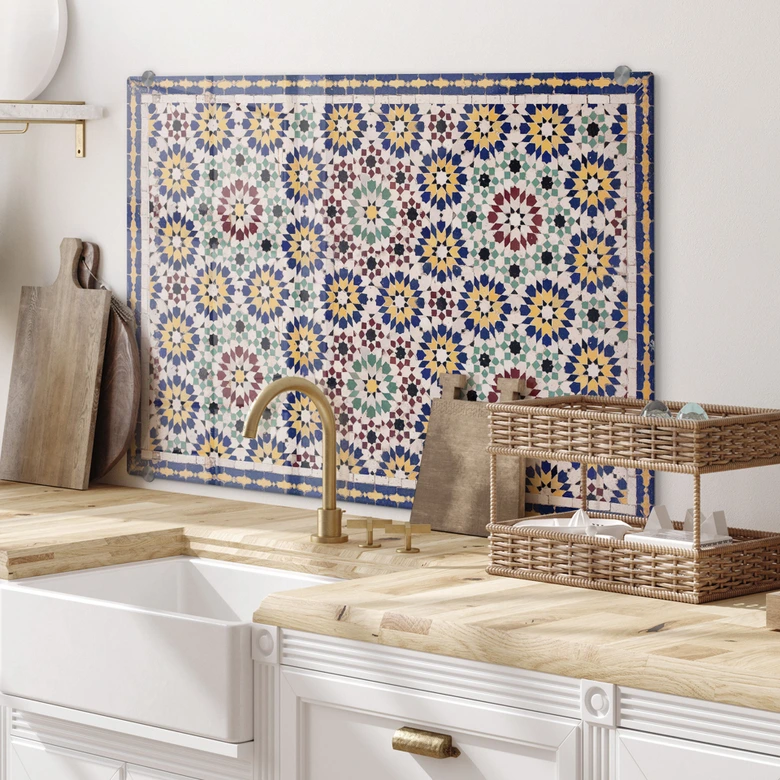 Spatscherm Oosterse Tegeltjes 01 