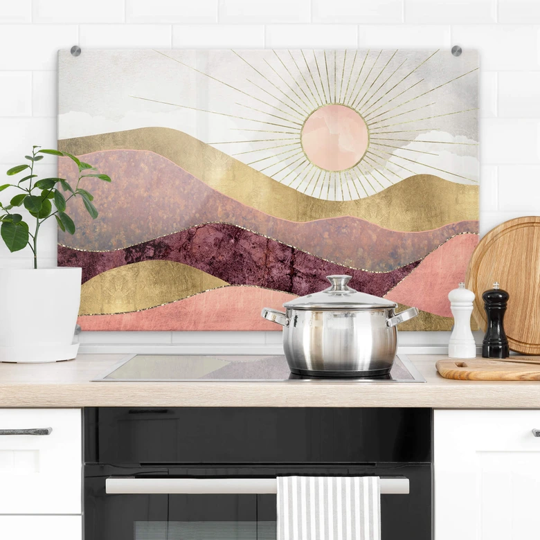 Spritzschutz SpaceFrog Designs - Rosa Sonne 