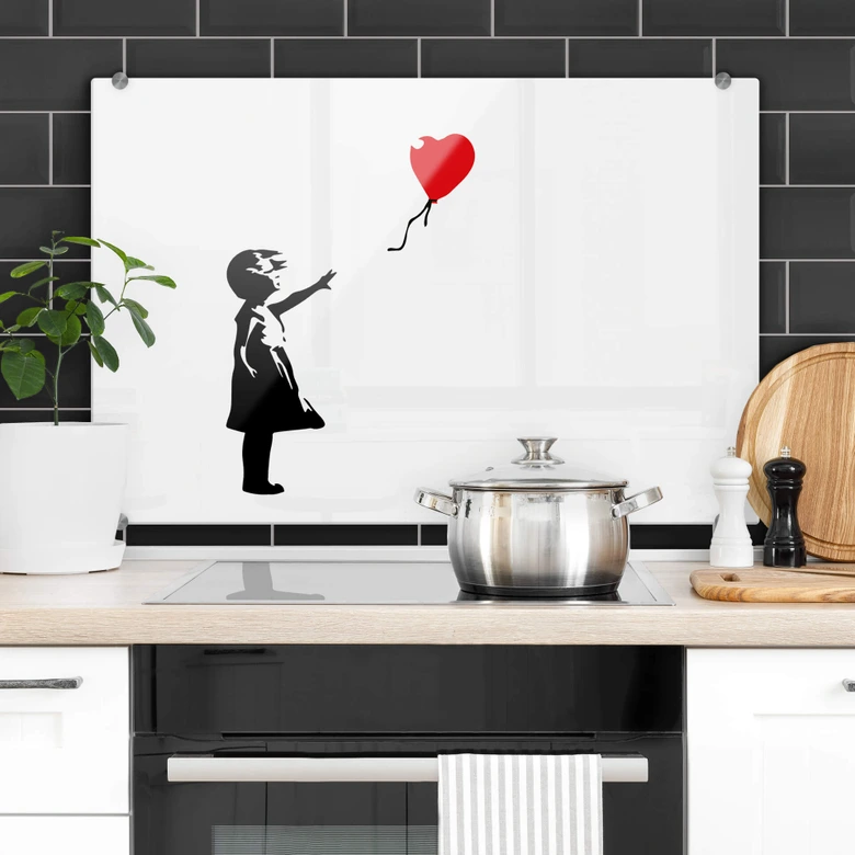 Spatscherm Banksy - Girl with the red Balloon 