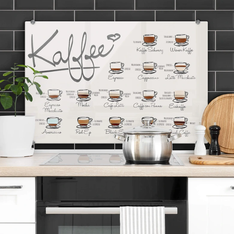 Spritzschutz Kaffeesorten 