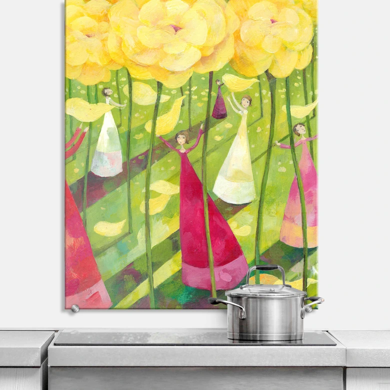 Spatscherm Blanz – Bloemetjes 